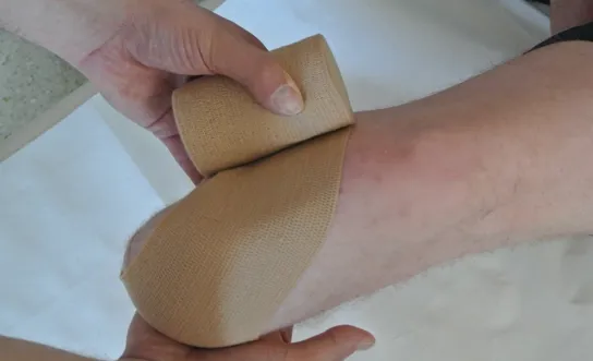 Stumpfbandage: Schritt 2 Stumpfbandage: Schritt 2