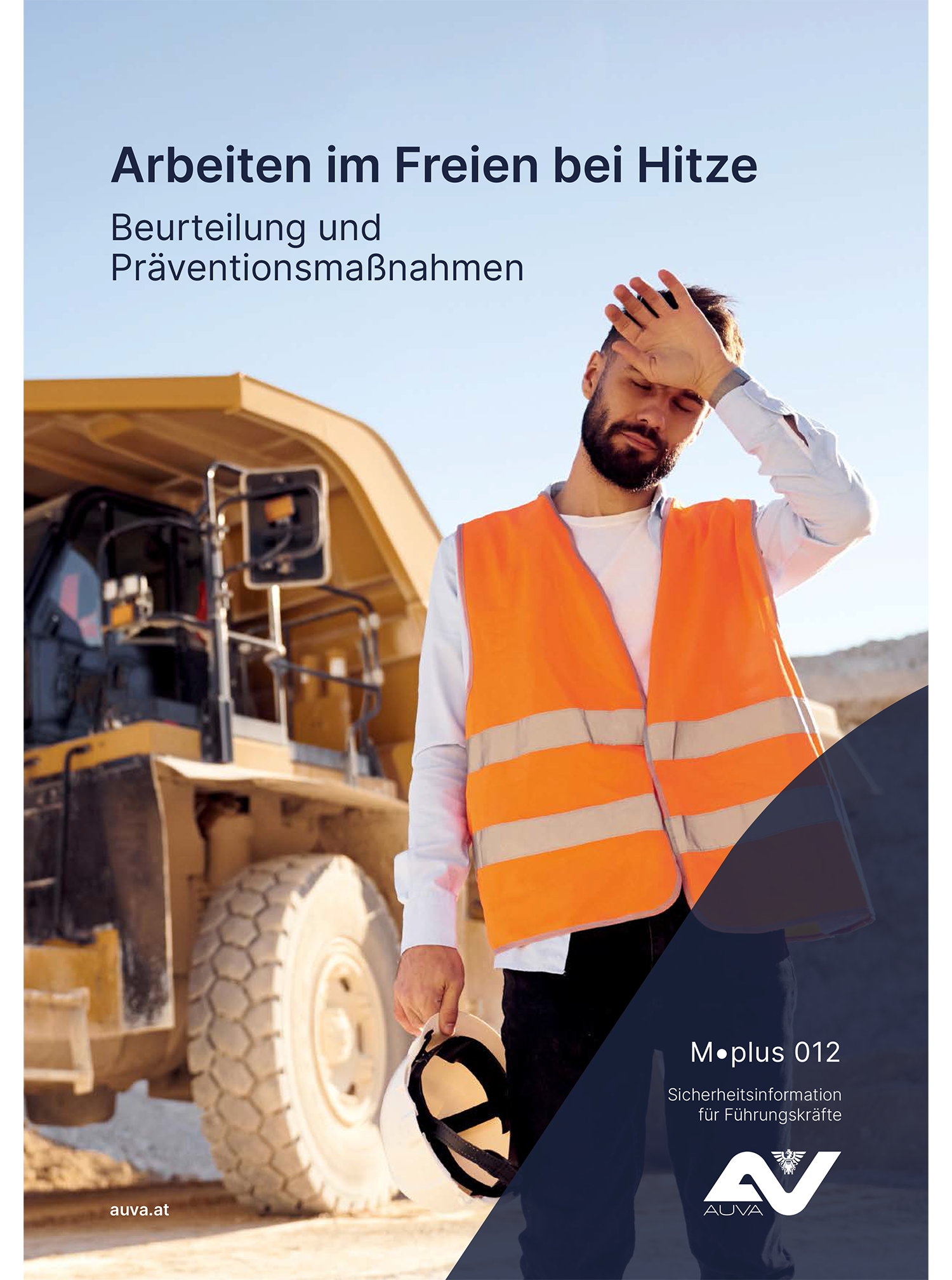 Titelbild Merkblatt "M.plus 012 Arbeiten im Freien bei Hitze"