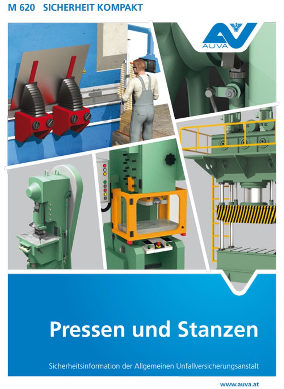 Titelbild des Merkblattes "M 620 Pressen und Stanzen"