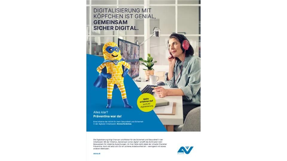 Auftakt Kampagnensujet: Digitalisierung mit Köpfchen ist genial, gemeinsam sicher digital.