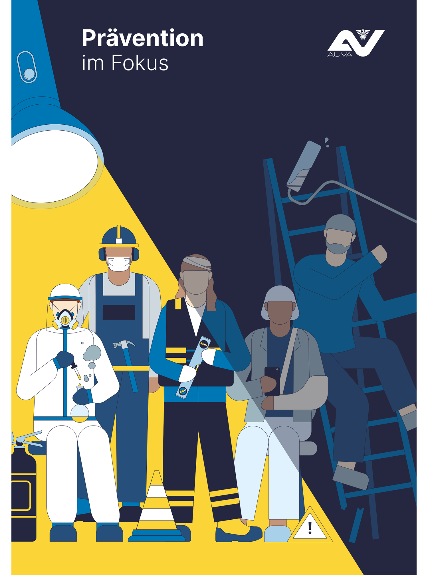 Titelbild der Imagebroschüre "Prävention im Fokus"