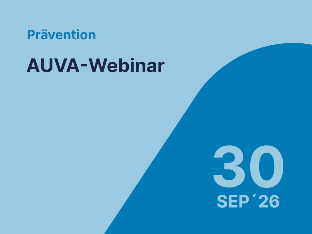 Ankündigung eines AUVA-Webinars 