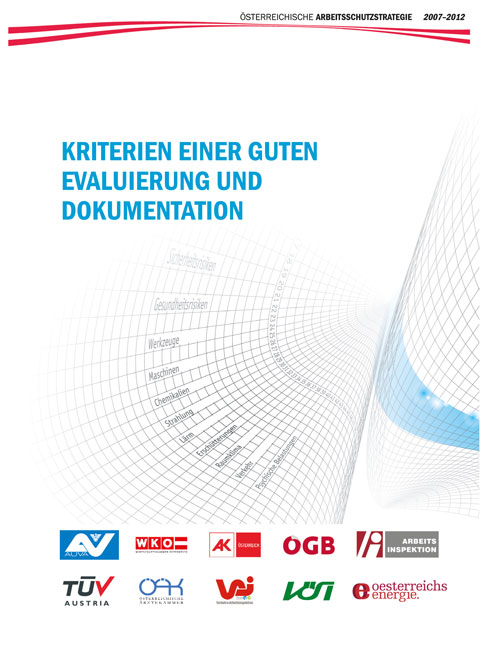 Titelbild der Broschüre "Kriterien einer guten Evaluierung und Dokumentation"