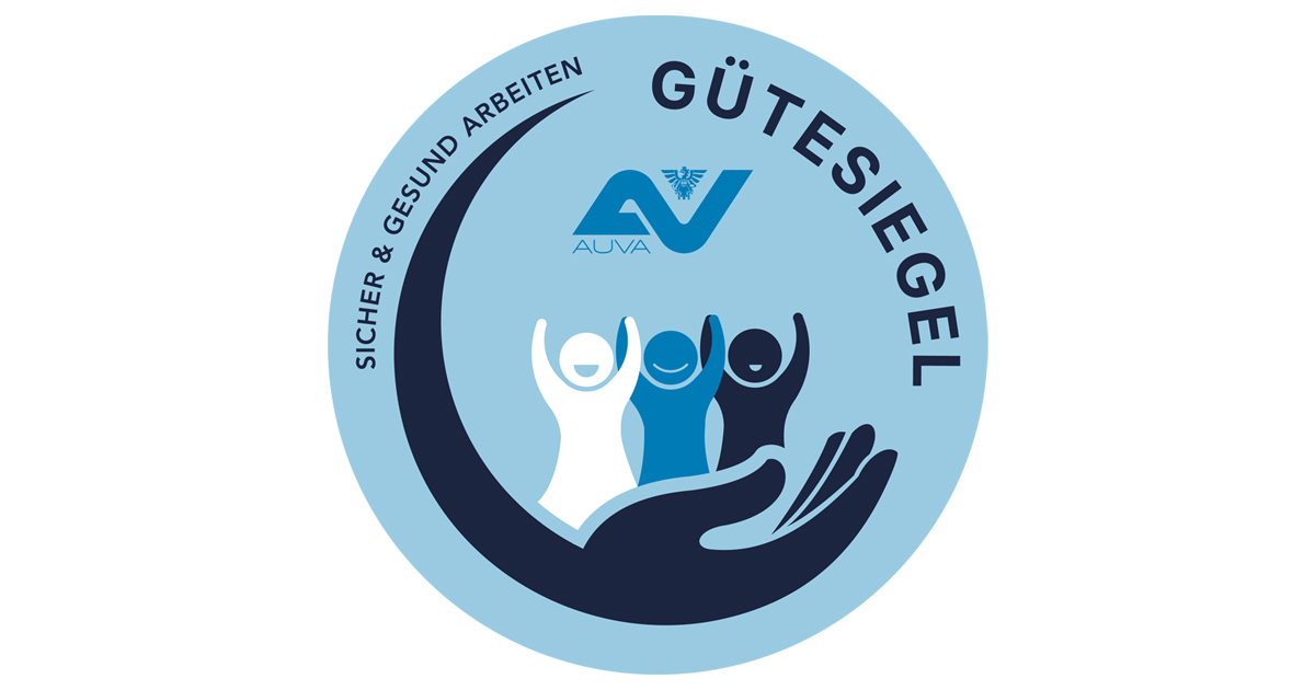 AUVA-Gütesiegel "sicher und gesund arbeiten"