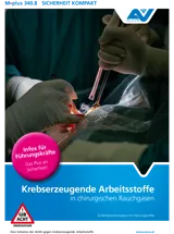 Titelbild des Merkblattes "M.plus 340.8 Krebserzeugende Arbeitsstoffe in chirurgischen Rauchgasen" Titelbild des Merkblattes "M.plus 340.8 Krebserzeugende Arbeitsstoffe in chirurgischen Rauchgasen"