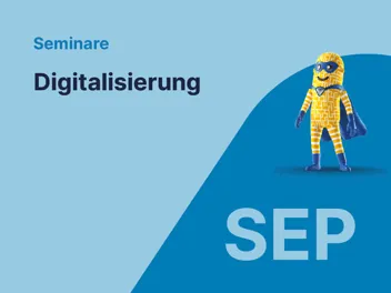 Webinar-Ankündigung mit dem betreffenden Datum im AUVA-Blau
