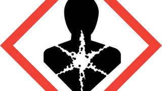 GHS-Symbol „Exploding Man” für Gesundheitsgefahr