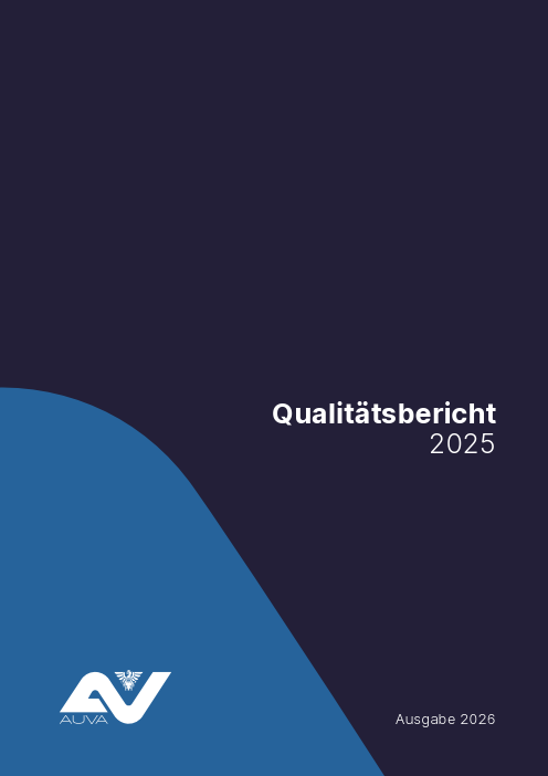 Titelseite des AUVA-Qualitätsberichts 2025