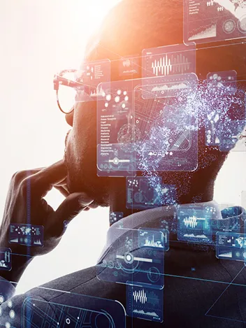 Sujetbild AUVA-TMW Denkender Mann