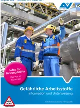 Titelbild des Merkblattes "M.plus 302 Gefährliche Arbeitsstoffe - Information und Unterweisung" Titelbild des Merkblattes "M.plus 302 Gefährliche Arbeitsstoffe - Information und Unterweisung"