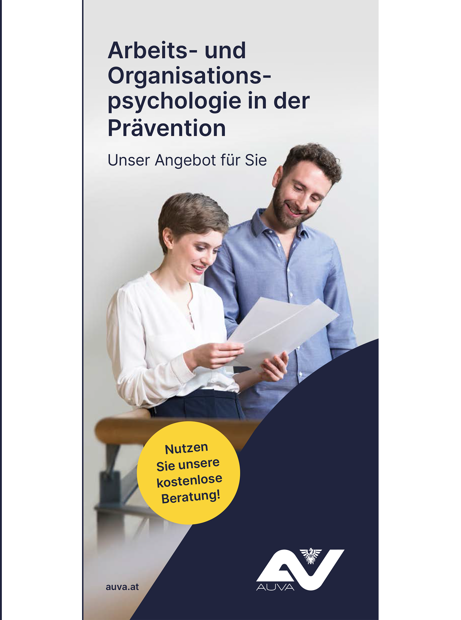 Titelbild Folder "Arbeits- und Organisationspsychologie in der Prävention"