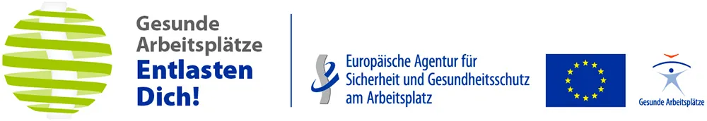 EU OSHA Logo zur Kampagne Gesunde Arbeitsplätze - Entlasten Dich! EU OSHA Logo zur Kampagne Gesunde Arbeitsplätze - Entlasten Dich!