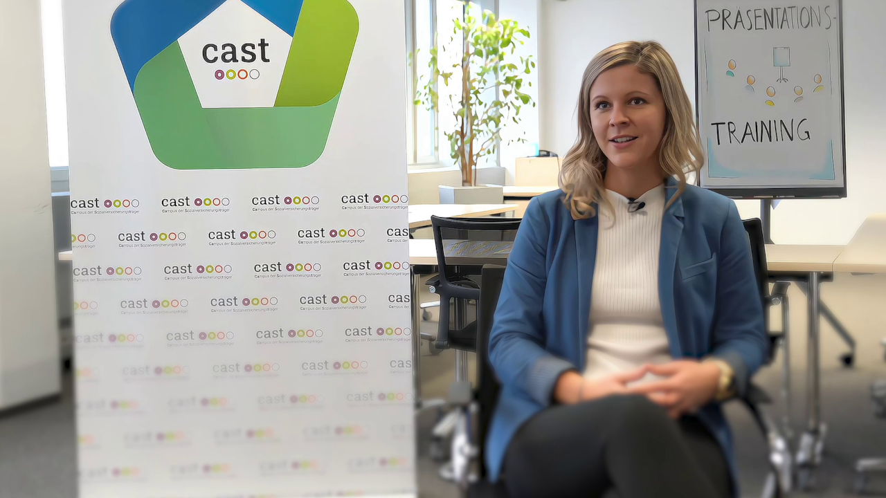 Screenshot aus dem Video-Interview mit Angela Dietler zum Thema Bildung in der AUVA