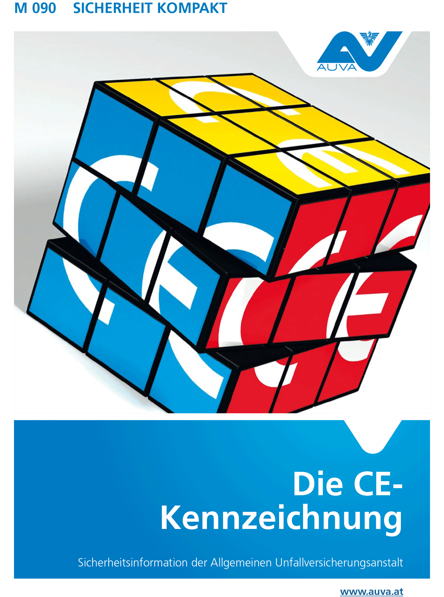 Titelbild des Merkblattes "M 090 Die CE-Kennzeichnung"