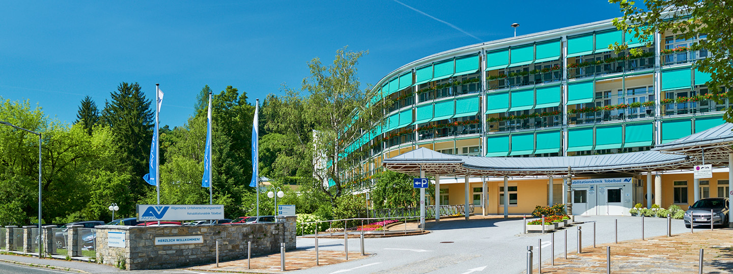 Außenaufnahme der AUVA-Rehabilitationsklinik Tobelbad