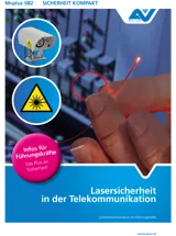 Titelbild des Merkblattes "M.plus 082 Lasersicherheit in der Telekommunikation" Titelbild des Merkblattes "M.plus 082 Lasersicherheit in der Telekommunikation"