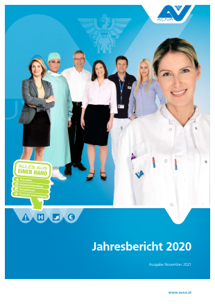 Titelblatt des AUVA-Jahresberichts 2020