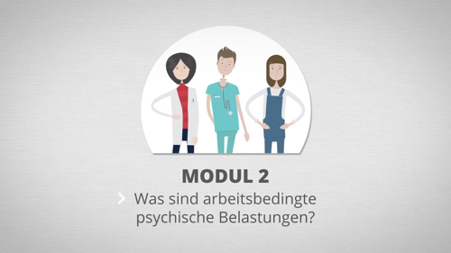 Screenshot aus dem 2. Modul des Informationsfilms zur Evaluierung psychischer Belastung