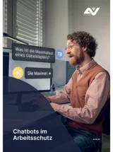 Titelblatt der Broschüre "Chatbots im Arbeitsschutz" Titelblatt der Broschüre "Chatbots im Arbeitsschutz"