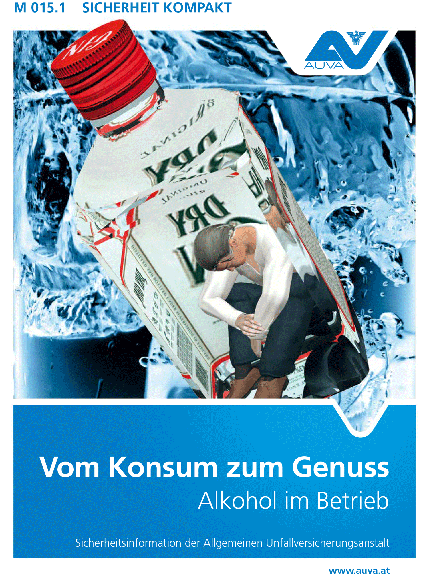 Titelbild des Merkblattes "M 015.1 Vom Konsum zum Genuss (Alkohol)"