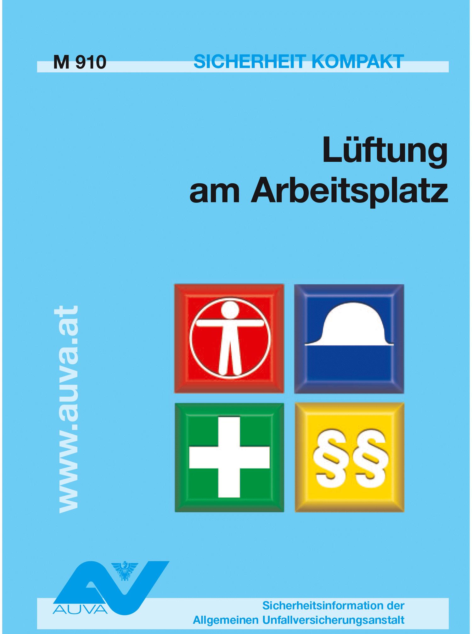 Titelbild des Merkblattes "M 910 Lüftung am Arbeitsplatz"
