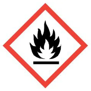 GHS-Symbol „Flamme“ für entzündliche Arbeitsstoffe