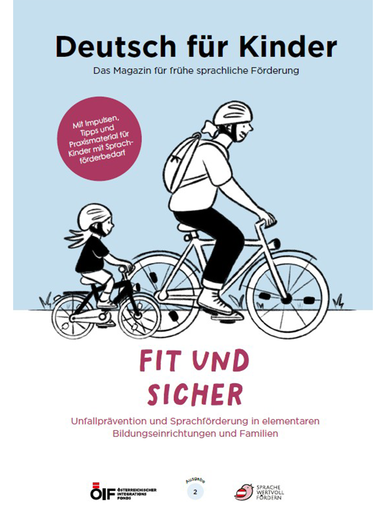 Titelseite des Magazins "Deutsch für Kinder - Fit und sicher"
