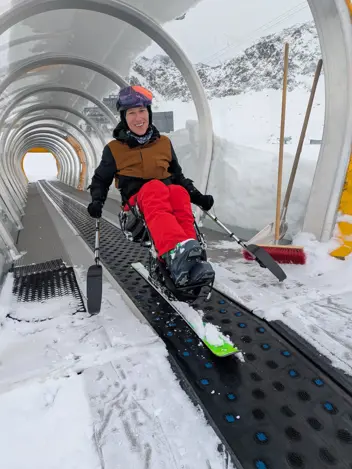 Teilnehmer:in am Lift