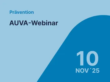 11 10 Webinar Ankündigung 10 NOV Credit Lwptm Webinar-Ankündigung mit dem betreffenden Datum im AUVA-Blau