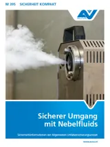 Titelbild des Merkblattes "M 395 Sicherer Umgang mit Nebelfluids" Titelbild des Merkblattes "M 395 Sicherer Umgang mit Nebelfluids"