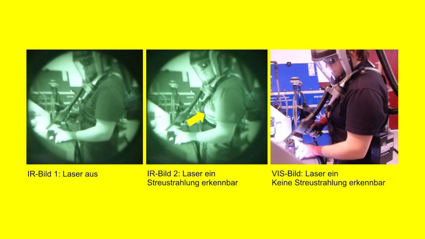 Video-Vorschaubild: Streustrahlung beim handgeführten Laserreinigen